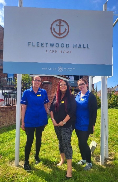 Staff at Fleetwood Hall Care Home