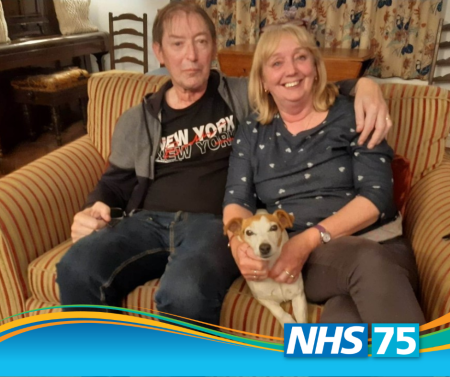 John and Beverley Beaumont with Dog